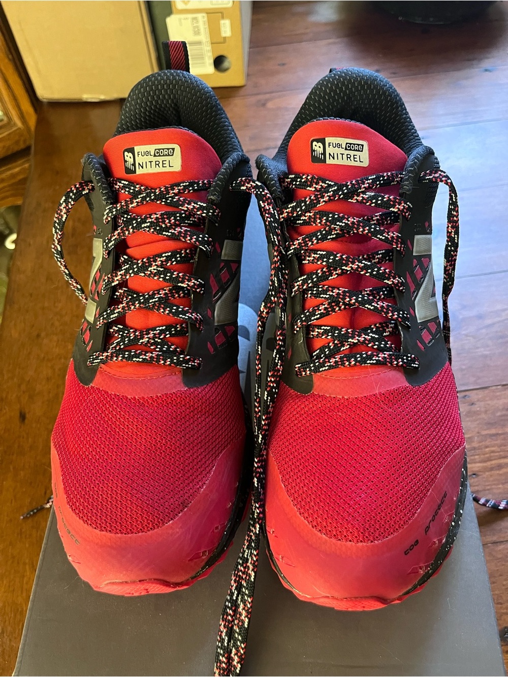 New Balance Red and Black FuelCore Nitrel Trail Runners